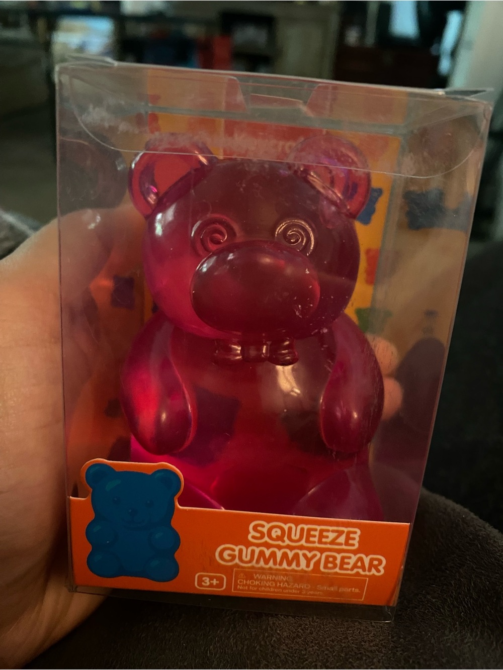 Squeeze Gummy Bear Sensory Toy - Pink